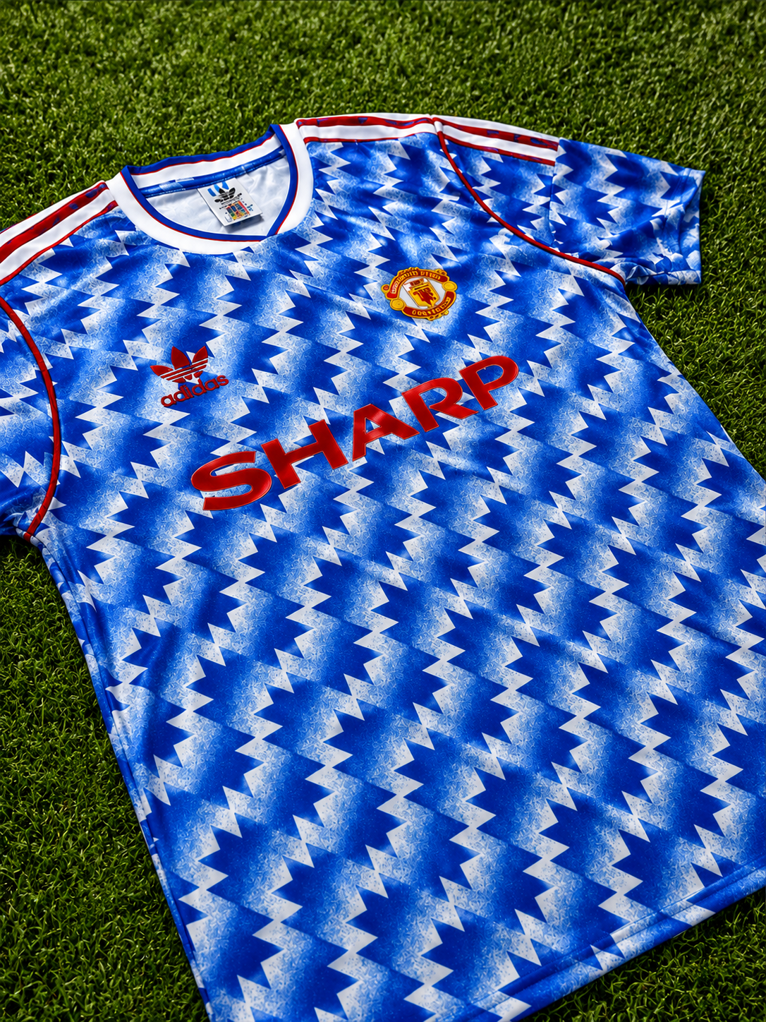 Camiseta Retro Manchester United 1990/92 Away SHARP Azul – Talla L